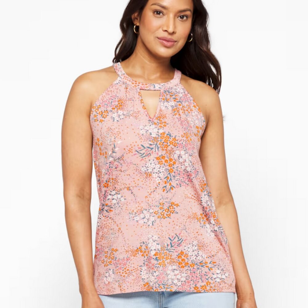 Kaya Keyhole Halter Knit Top